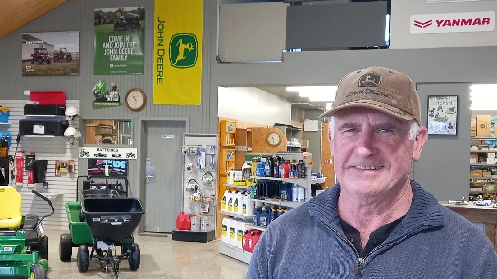 meet-ian-day Ian Day at the Ian Day Farm & Lifestyle Equipment showroom in Alexandra